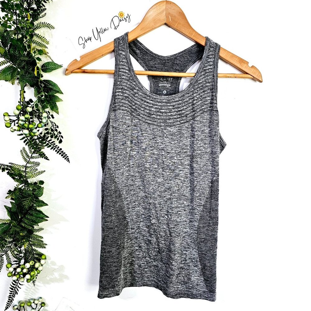 Adult Nike Dri-FIT Tank Top Grey Space Dye Racerback Activewear Gym Shirt